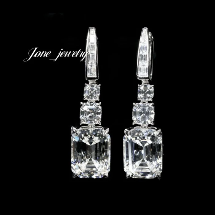 Anting Premium Asscher, Emerald Cut G Colour